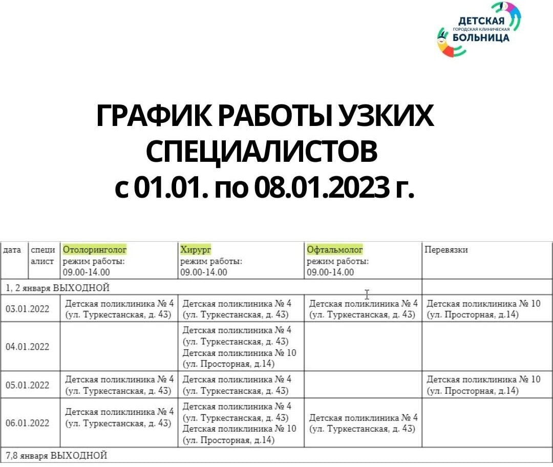    Как в праздничные дни в Оренбурге работают детские поликлиники Кристина Просвиркина