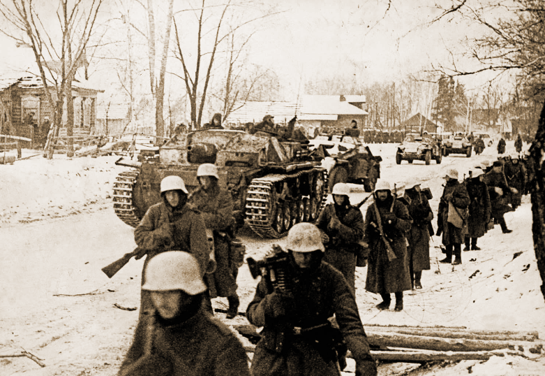 Немцы в зимней кампании 1941 года.