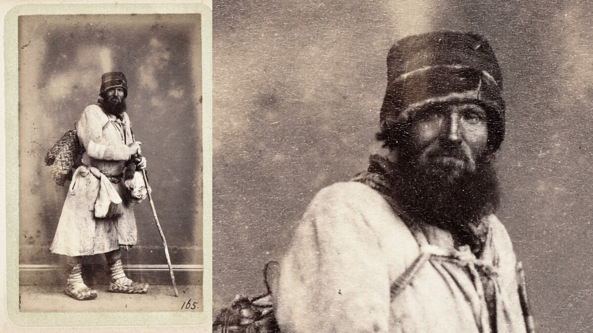 Это, возможно, православный странник. Такие люди совершали пешие переходы из края в край страны, что было формой духовного поиска — поиска смысла человеческой жизни, правды или Бога © Музей Гетти, Калифорния