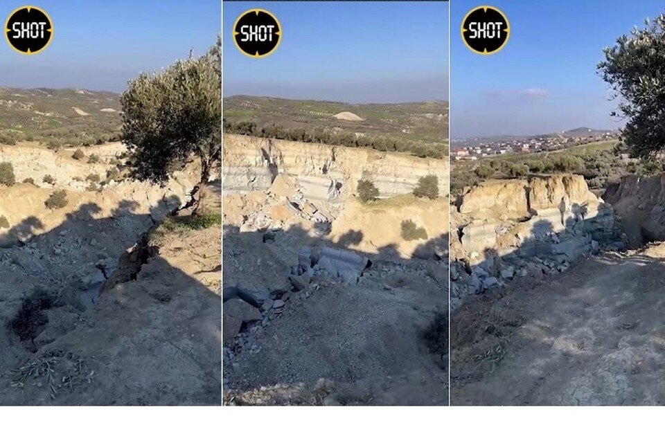     Появились кадры разлома земной коры в Турции. Фото: стоп-кадр | видео SHOT
