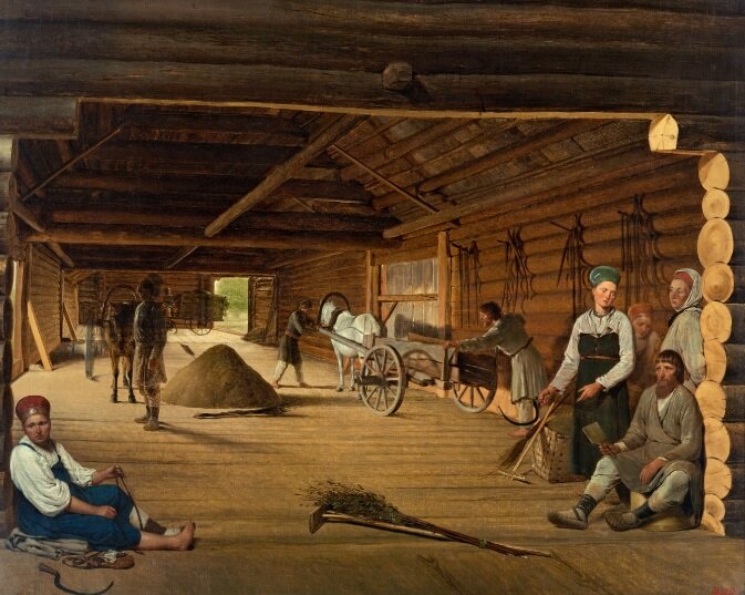 Венецианов. Гумно. 1822-1823.