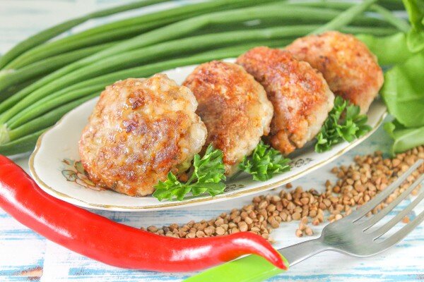 Готовый котлетки из гречневой каши