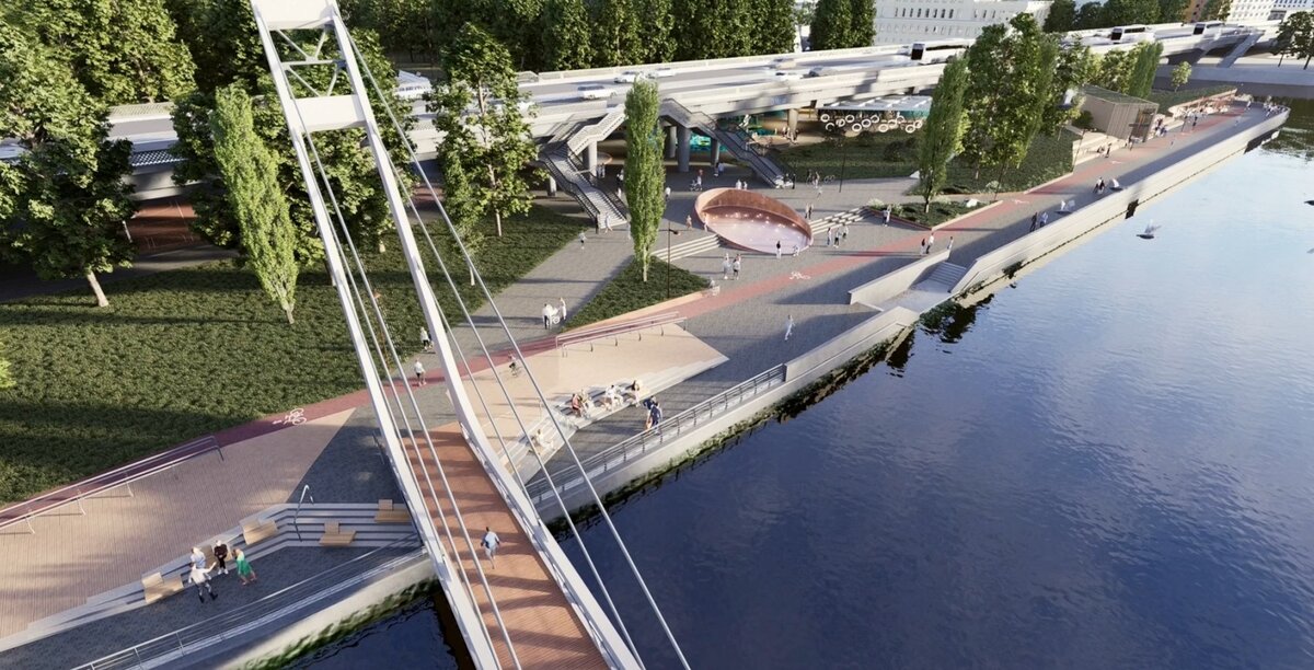 Вид на остров Канта со стороны улицы Гюго