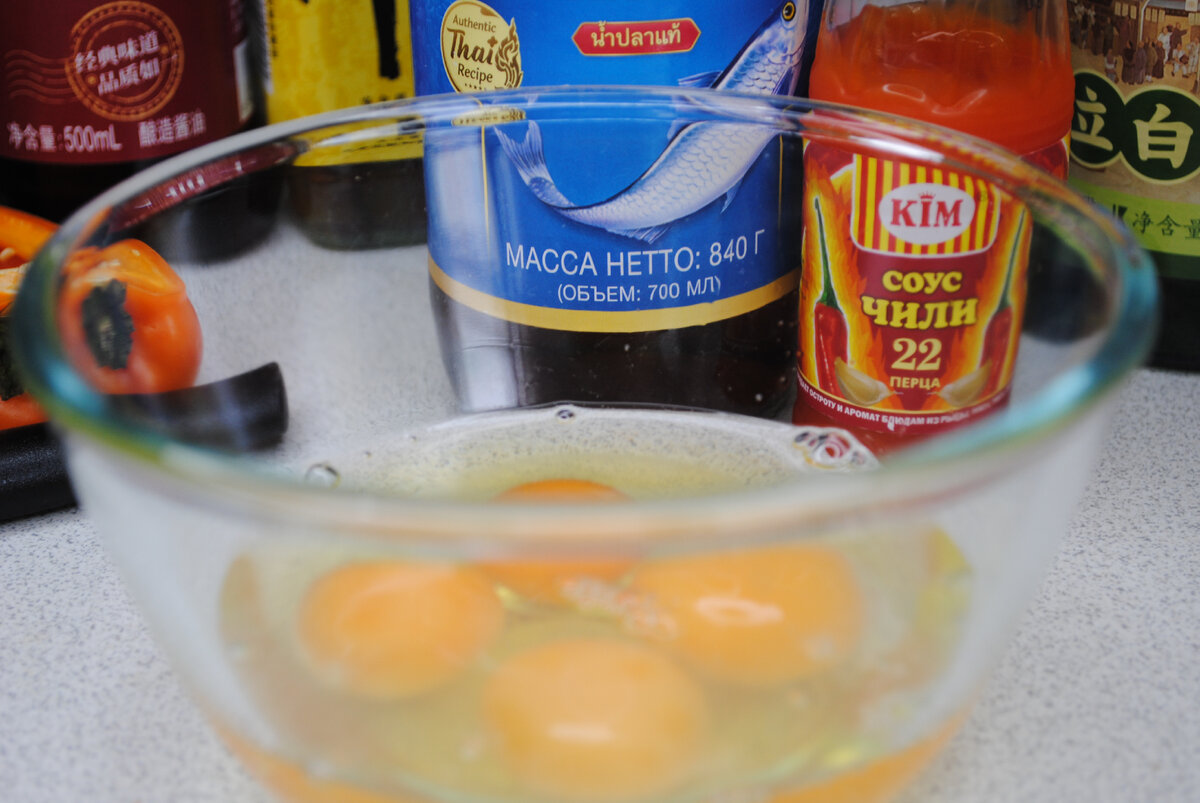 ингредиенты для омлета по-тайски