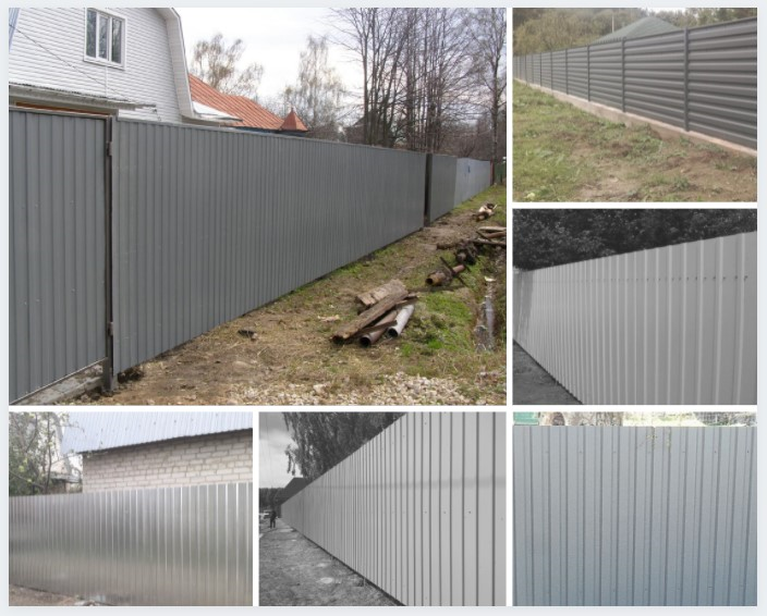 Чаще всего в продаже встречается «стандартный» серый профлист