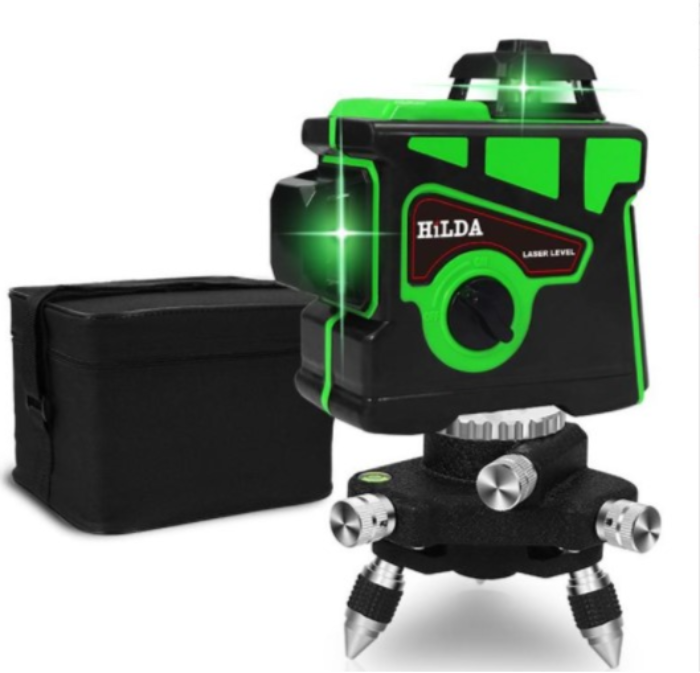 Уровень с ёмким аккумулятором и возможностью построения трёх плоскостей.