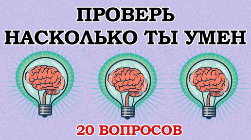 Тесты знания и эрудицию с правильными ответами. Тест на ум 2 часть картинка на ютубе.