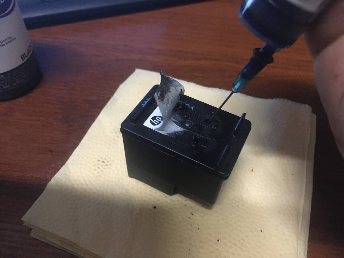 заливаем в картридж