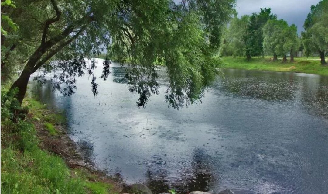 По реке бежит река широка и глубока. Река Порусья. Река Порусья в старой Руссе. Дождь на реке. Дождь на берегу реки.