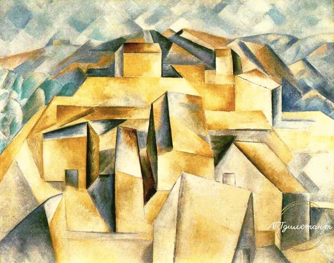 Пабло Пикассо. Дома на холме, 1909