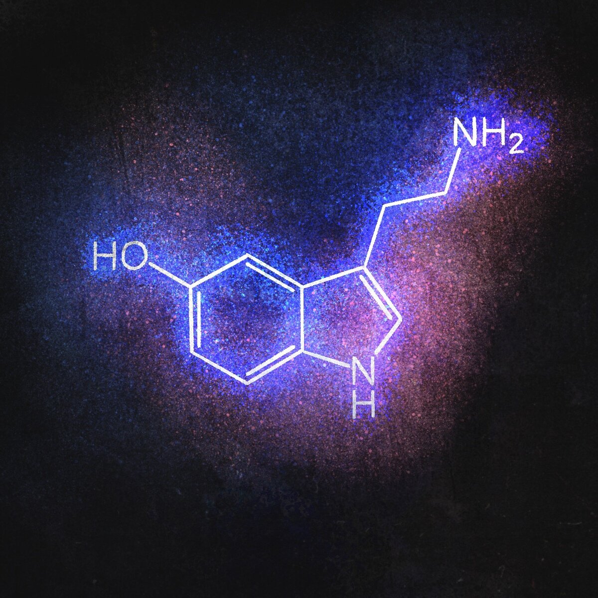 Портрет нейромедиатора серотонина от нашей штатной художницы Лены