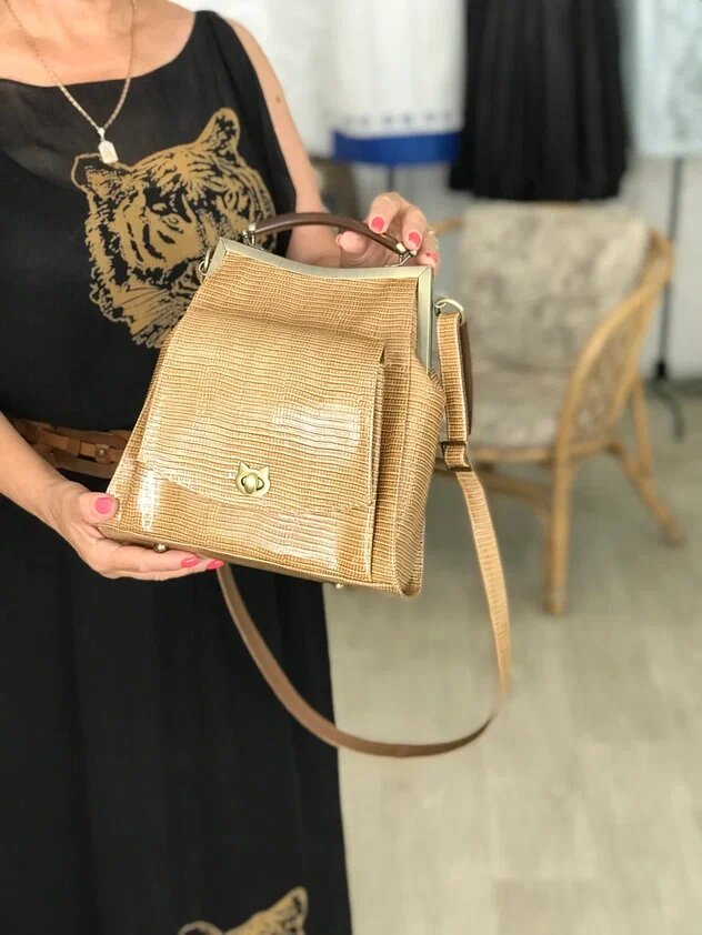 Сумка "Армель-05" из натуральной кожи. Ателье Ирины Берзиной.