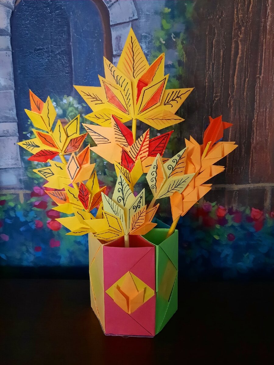 оригами волшебной красоты своими руками ) история одного венка + мастер-класс