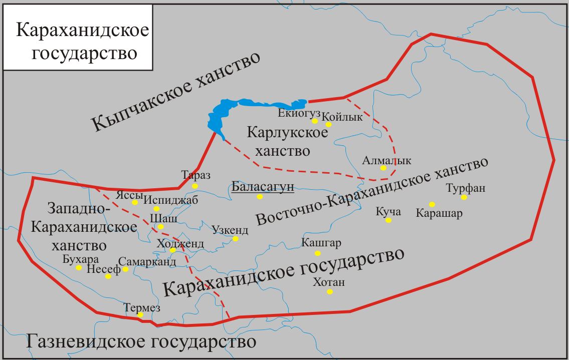 Карта уйгурского каганата