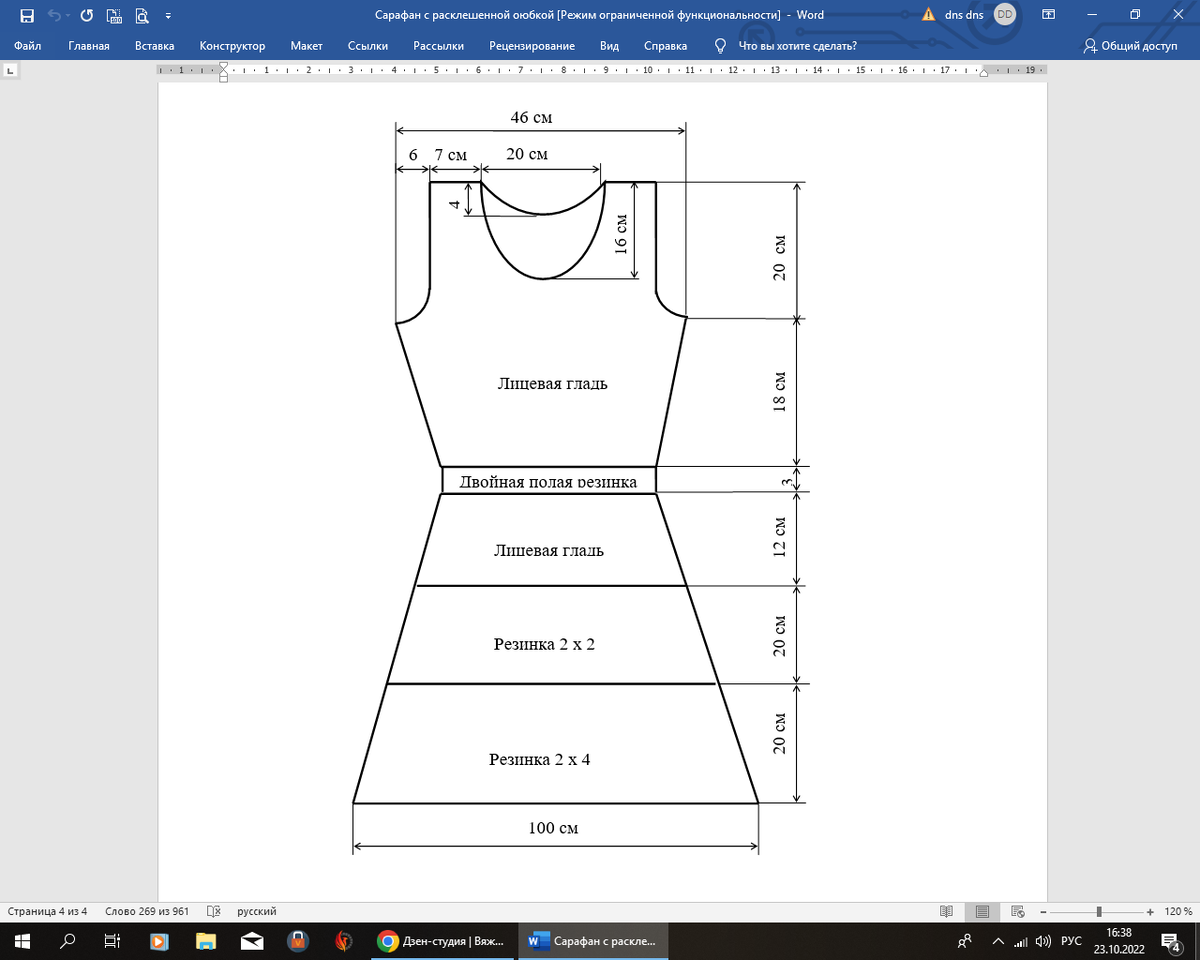 выкройка сарафана