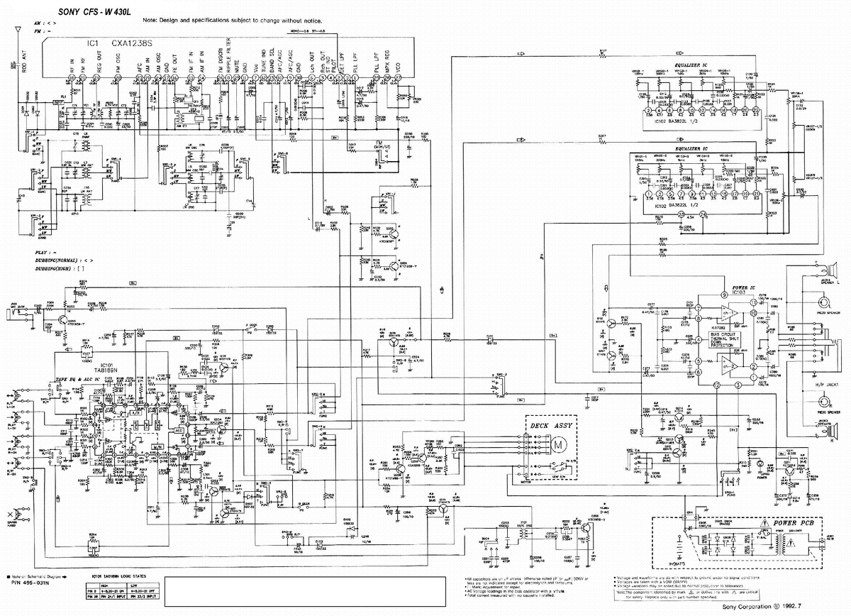 Схема sony cfs w455l