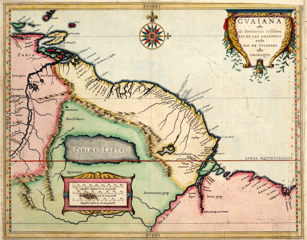 Эльдорадо наносили на карты рядом с Париме со времён Уолтера Рэли (1595) до Александра Гумбольдта (1804).