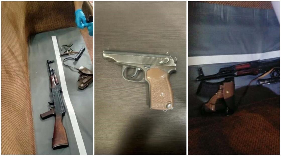    Изъятое в Шымкенте оружие:polisia.kz