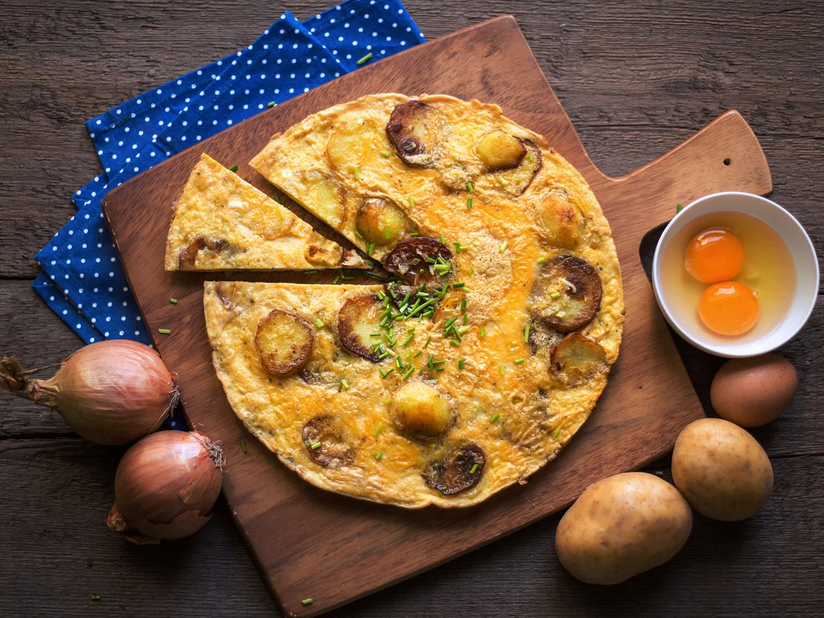 Испанская кухня картофельная Тортилья