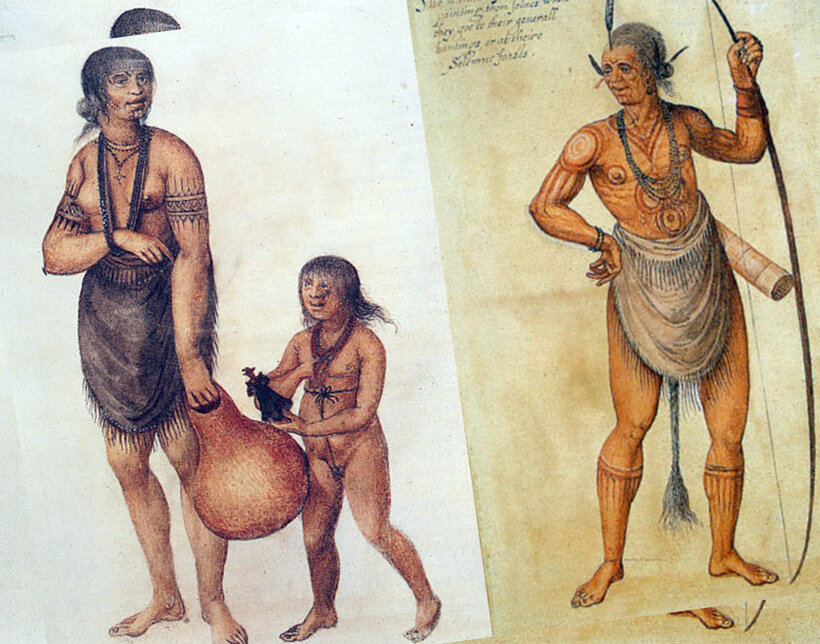 Индейцы, нарисованные Уайтом