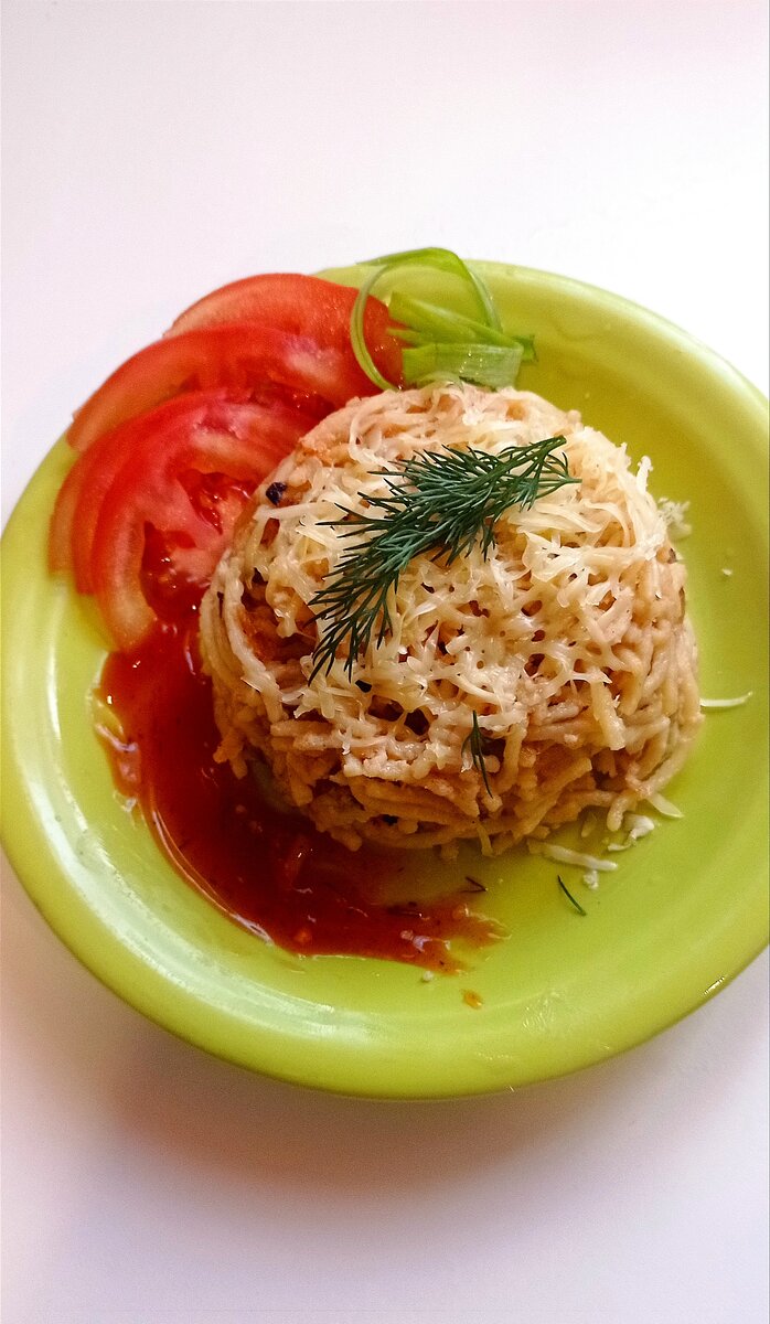 Паста с куриным филе