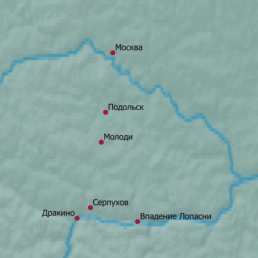 Сражение при молодях карта