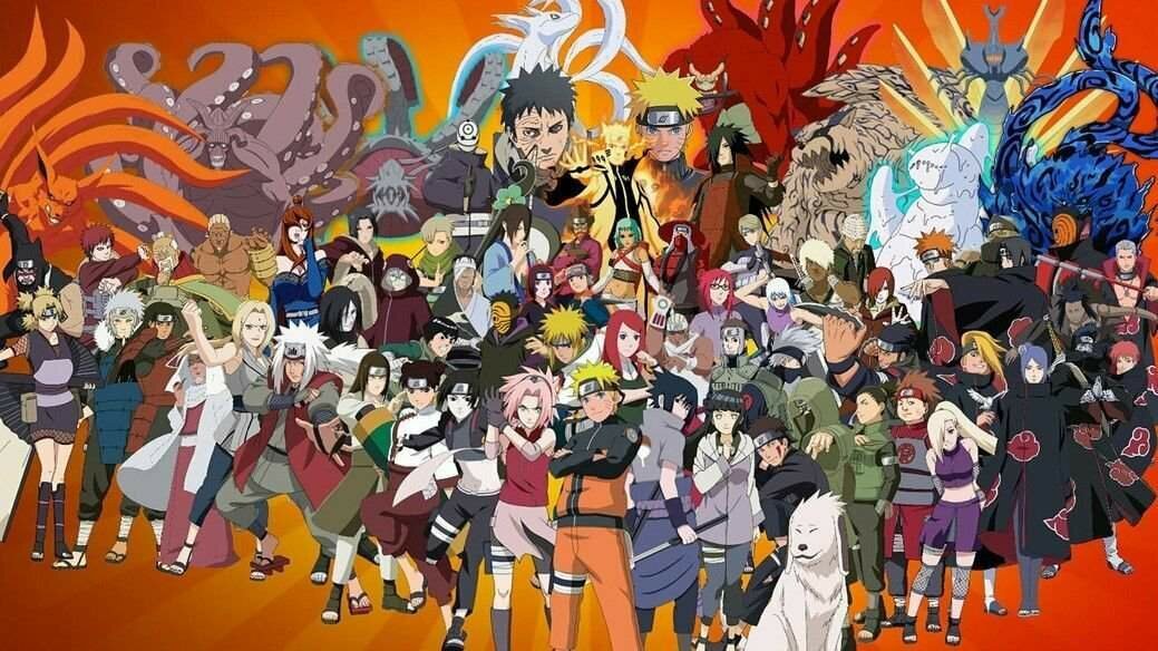 Основные персонажи аниме "Наруто".