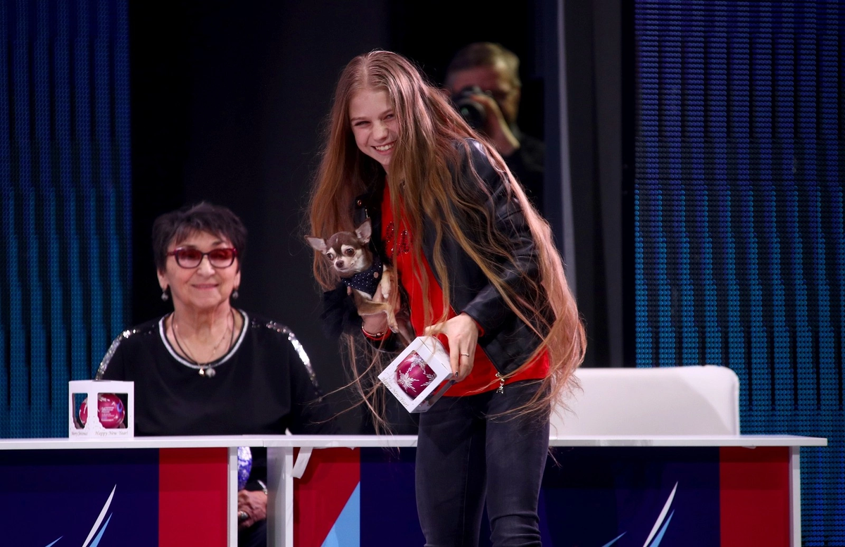 Александра Трусова. Чемпионат России 2020. Жеребьевка. Фото из открытых источников. 