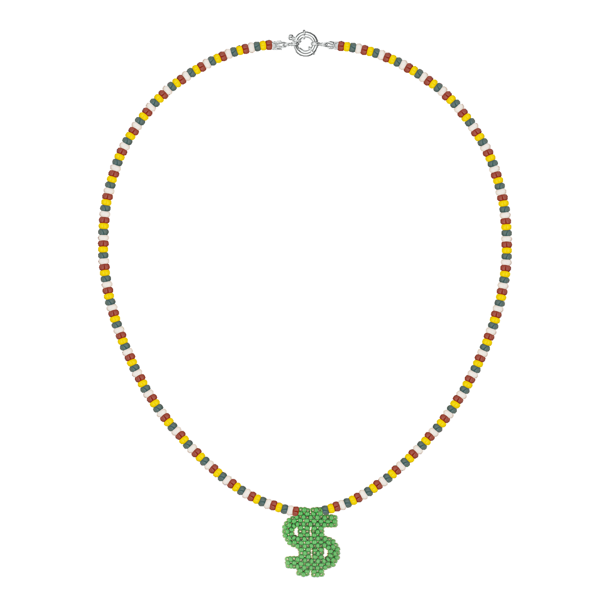 Green dollar necklace Hiaynderfyt