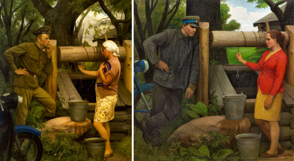 Коллаж из картин художника
