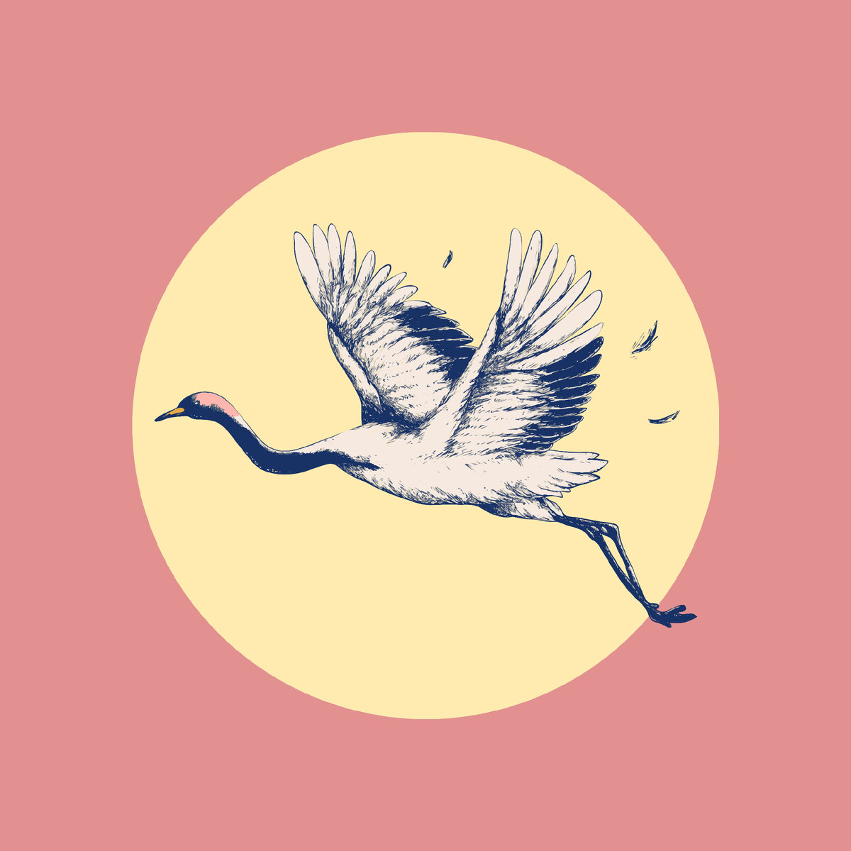 Источник: <a href="https://ru.freepik.com/free-vector/flying-crane-over-the-sun-vintage-wall-art-print-poster-design-remix-from-original-artwork_16351524.htm#query=%D0%B6%D1%83%D1%80%D0%B0%D0%B2%D0%BB%D1%8C&position=45&from_view=search&track=sph">Изображение от rawpixel.com</a> на Freepik