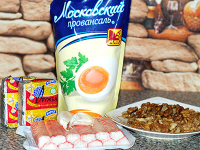 Ингредиенты для Рафаэлок  с сыром и чесноком