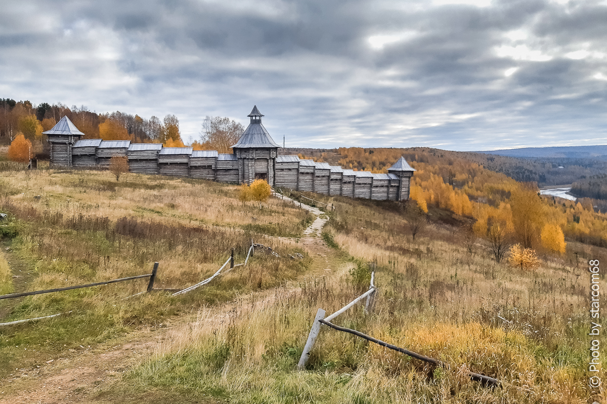 Общий вид деревянной крепости