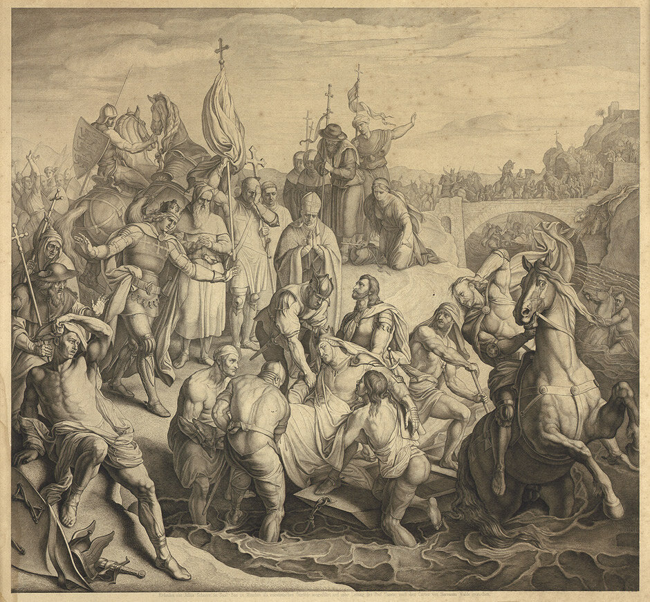 
Смерть Фридриха Барбароссы. Источник: wikipedia.org