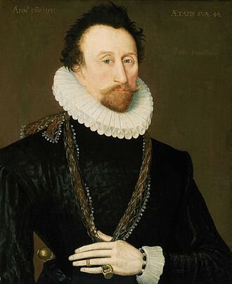 Сэр Джон Хокинс (Плимут, 1532 — Вест-Индия (в море) 12 ноября 1595) — английский моряк, кораблестроитель, адмирал, талантливый организатор, коммерсант, работорговец, пират. За отвагу в битве с Непобедимой армадой пожалован в рыцарство (1588)