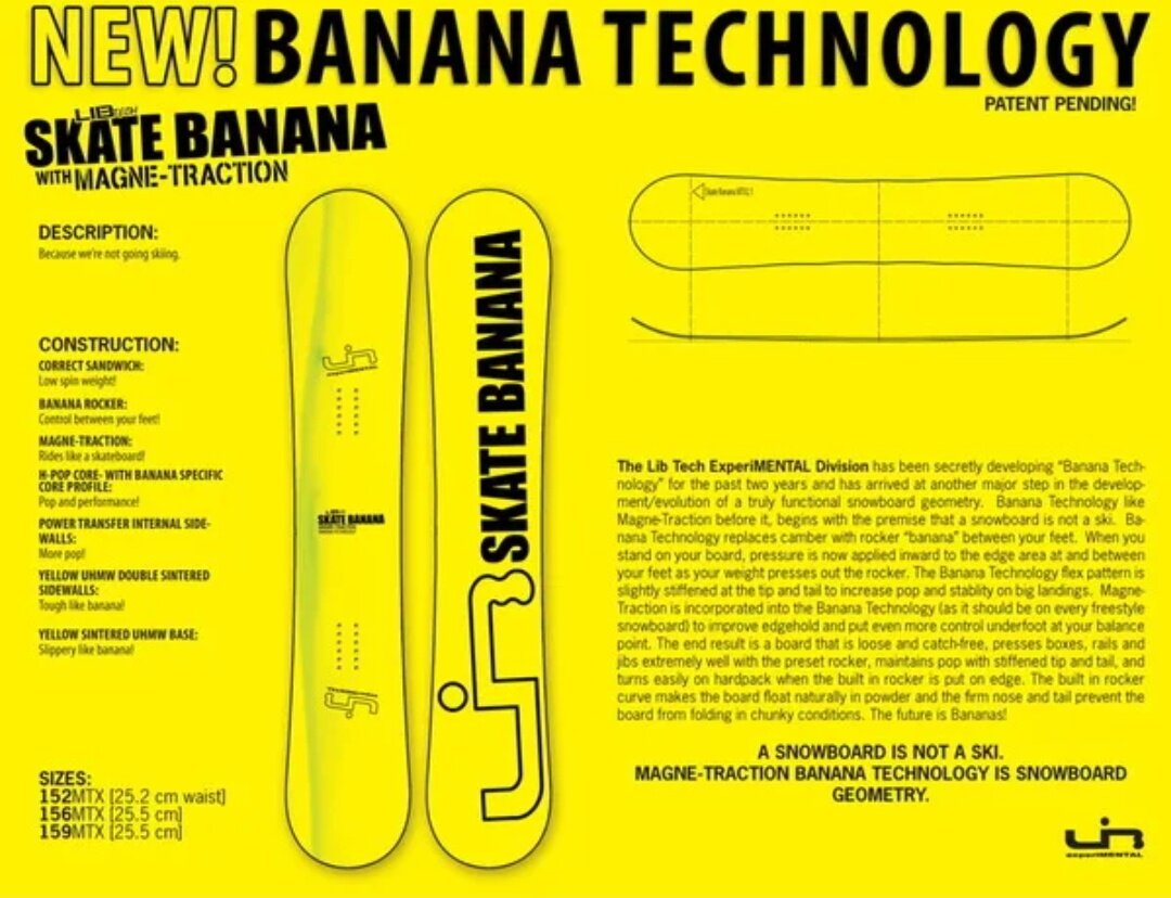 LibTech Skate Banana - сноуборд с обратным прогибом.
