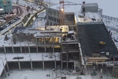    Строящийся детский сад в Павшинской пойме Красногорска ©Главное управление государственного строительного надзора Московской области