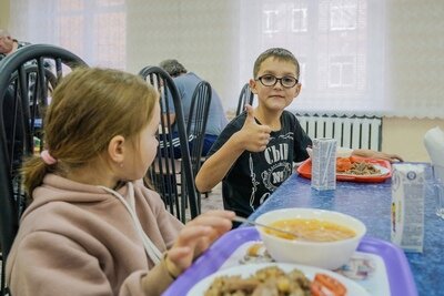    Пункт временного размещения переселенцев из Белгородской области в Клину © Пресс-служба Губернатора и Правительства Московской области