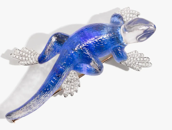 Брошь-ящерица.