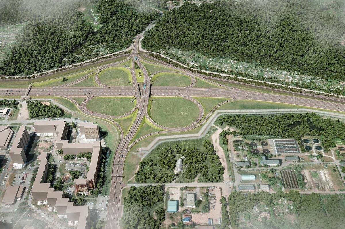 Развязка КЗС и Кронштадтского шоссе. Фото: Telegram-канал Александра Беглова