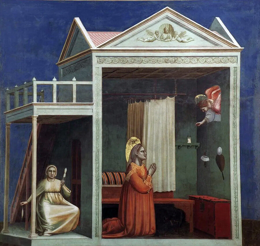 Джотто. Благовещение святой Анне. 1303-1305 гг. Капелла Скровеньи в Падуе, Италия