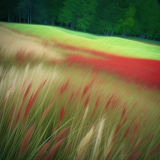 Prompt: red grass, blue grass, green grass                 ----------------------                     Да, красная трава идет первой в списке и она действительно красная. Зеленая трава тоже присутствует, а где же синяя трава? Может ее не существует и программа не умеет ее рисовать вовсе?