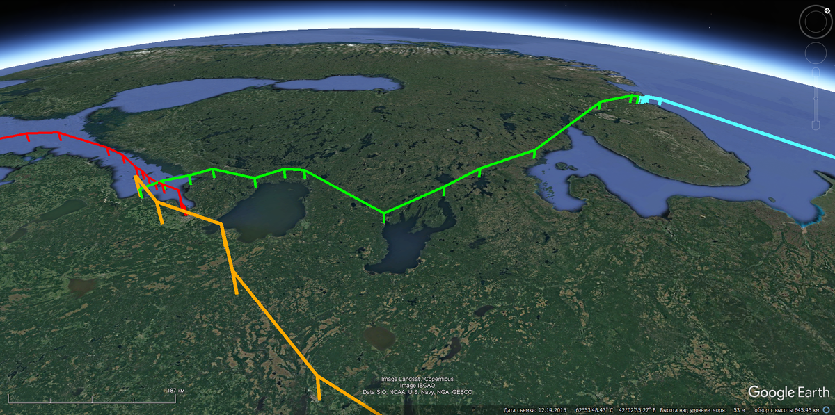МКМ "Запад" обозначена зелёным цветом.