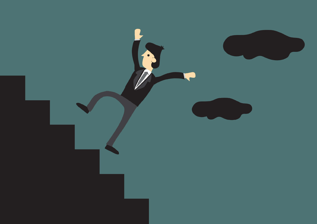 Fall down the steps. Fall down the stairs. человек падает вниз рисунок. falling businessman. падает вниз смешной рисунок.