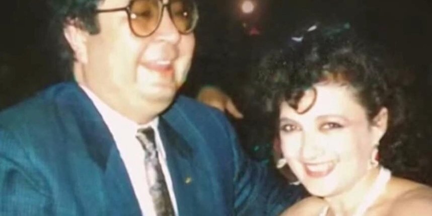    Алишер Усманов и Ирина Винер в 1990-х.Скриншот программы "Малахов"