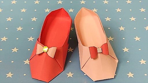 ОРИГАМИ ТУФЕЛЬКИ ИЗ БУМАГИ / БУМАЖНАЯ ОБУВЬ / БУМАЖНЫЕ БАЛЕТКИ / ORIGAMI SHOES MADE FROM PAPER