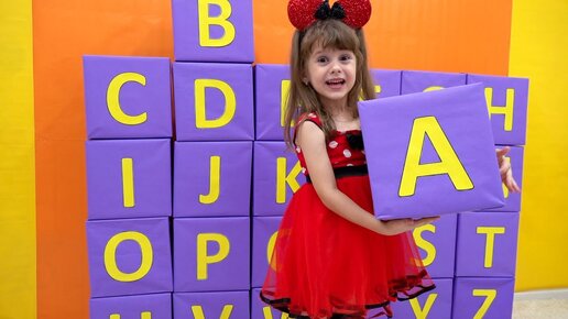 Eva and dad are ABC Learning English Alphabet | pretend play with toys ...