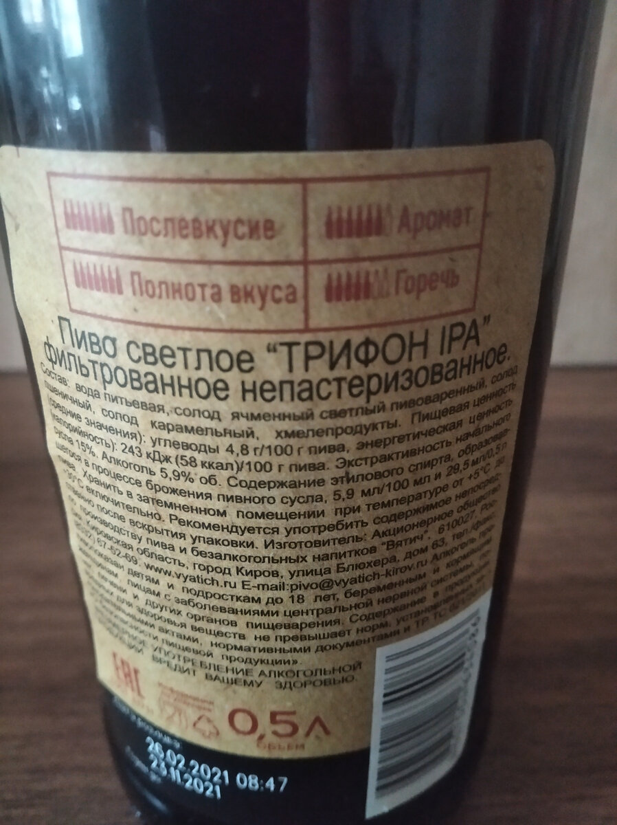 Вид сзади. Состав, сроки, производитель.