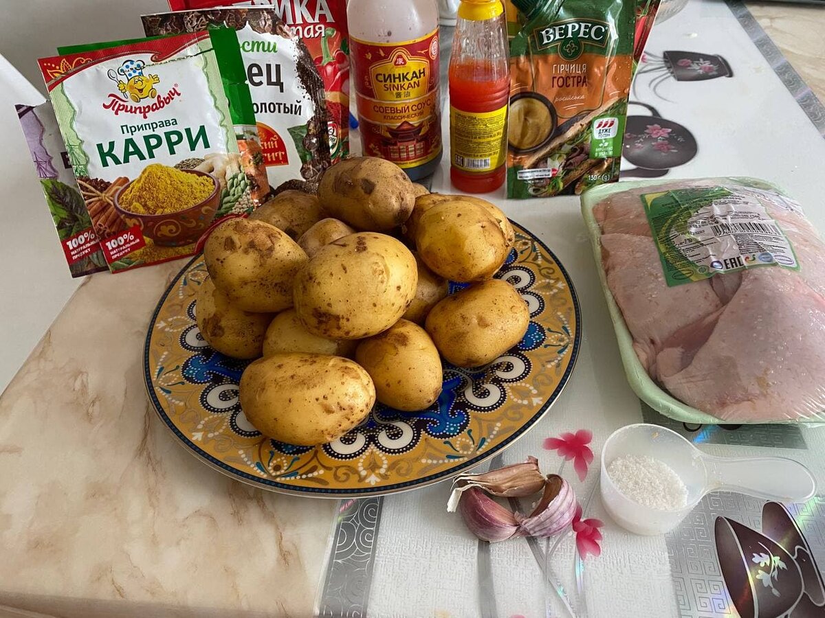 Куриные бедрышки с картошкой в духовке - пошаговый рецепт с фото ( просмотров)