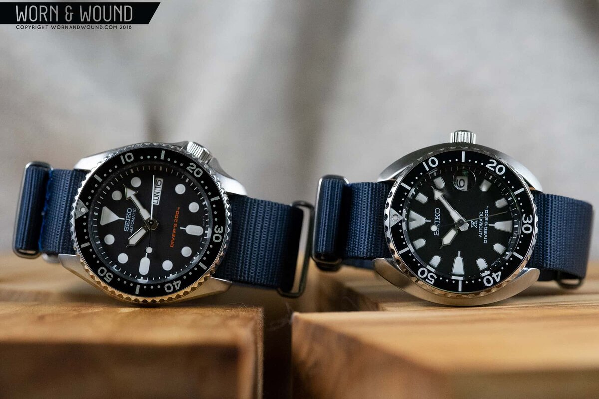 Seiko SKX007, уже ставшие легендаными и Seiko Prospex SRPC35K1